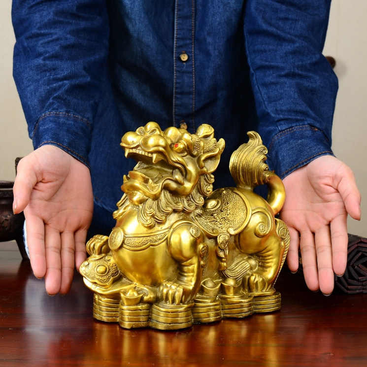 纯铜貔貅摆件一对工艺品办公室家居饰品客厅装饰皮丘貔恘礼品