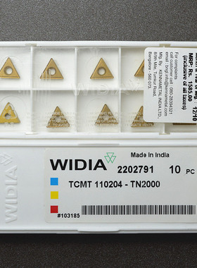 【WIDIA】威迪亚数控双涂层数控车刀片TCMT110204 TN2000