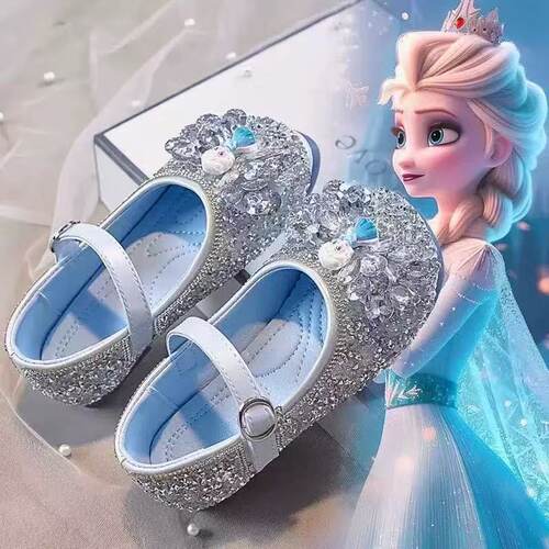 女童公主鞋2026秋季新款爱莎