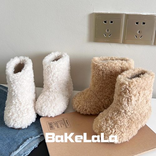 韩国新款休闲冬季女童保暖软底