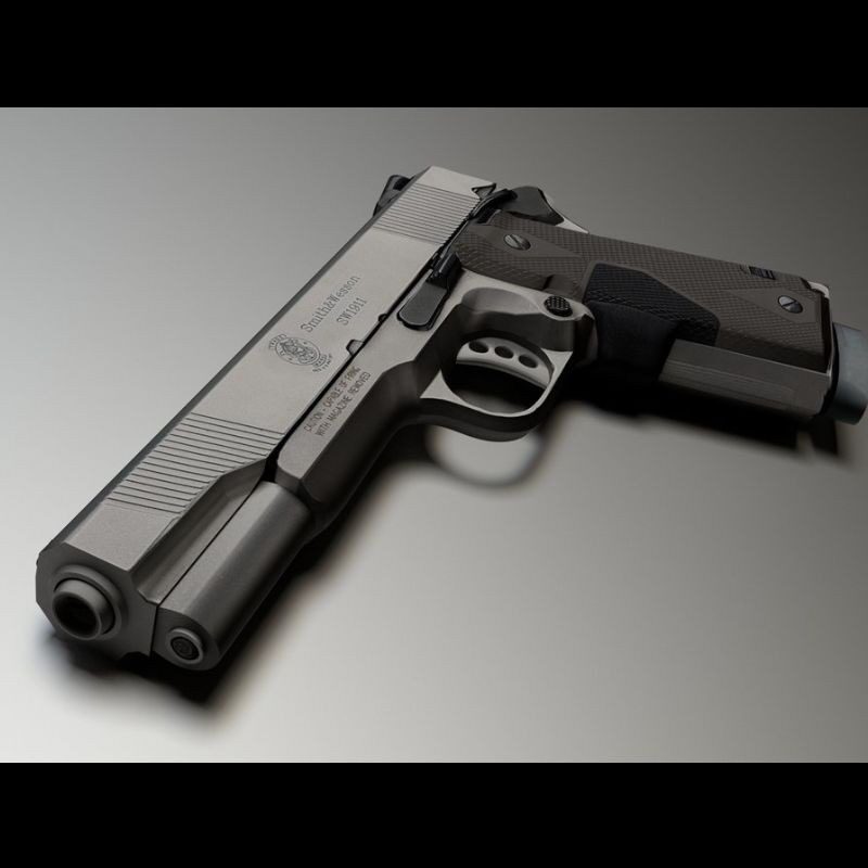 手枪3d模型素材blender/fbx/obj/stl写实枪械武器