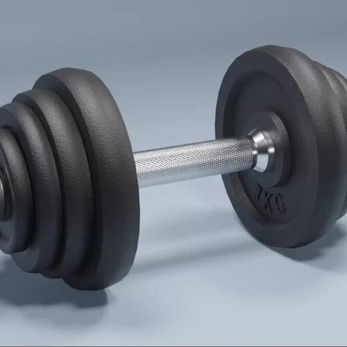 举重哑铃3D模型素材含贴图obj/blender/fbx健身器材