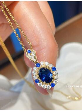 罗马旧事18K金皇家蓝蓝宝石项链