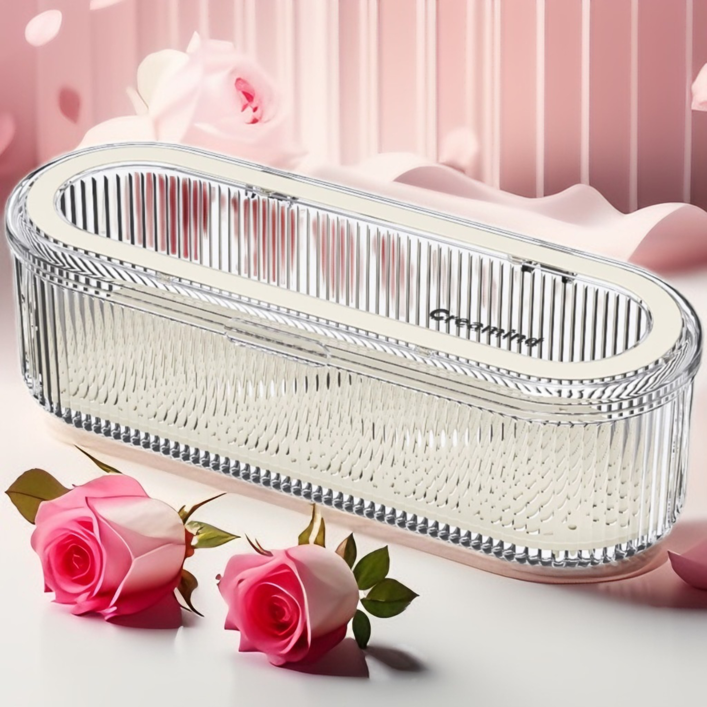 化妆刷收纳盒防尘高级感粉扑美妆蛋晾晒沥水架腮红眼影眉笔大容量