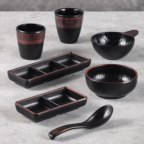 密胺餐具日式火锅烤肉店调料碗酱料碗碟餐厅小碗饭碗汤碗杯勺商用