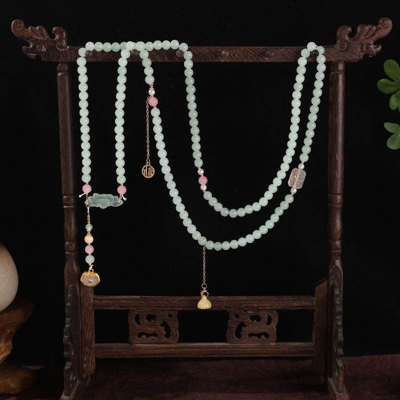 古风汉服流苏浅绿色璎珞串珠项链新中式国风马面裙旗袍配饰女复古,饰品/流行首饰/时尚饰品新,项链,淘宝优惠券,粉丝福利购,淘宝优惠卷