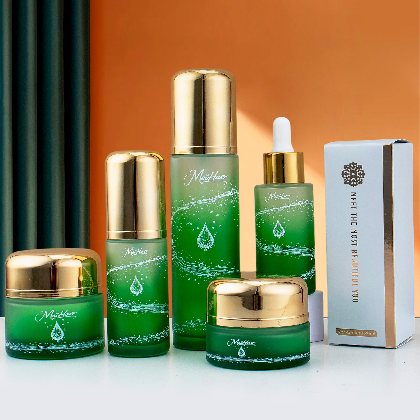 美透透玻璃滴管泵头分装瓶