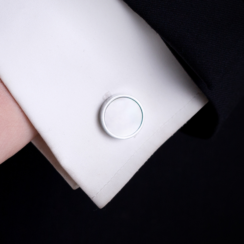 简约贝壳法式袖扣男士袖口扣钉衬衫袖口钉衬衣袖钉定制 Cufflinks