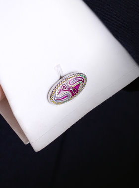 法式衬衫珐琅袖扣男士定制衬衣装饰袖口扣钉男袖钉刻字 Cufflinks