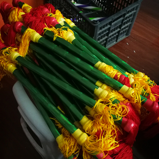 竹节舞广场打金钱杆子跳舞老年幼儿园童花棍连厢响棒霸王鞭早操具
