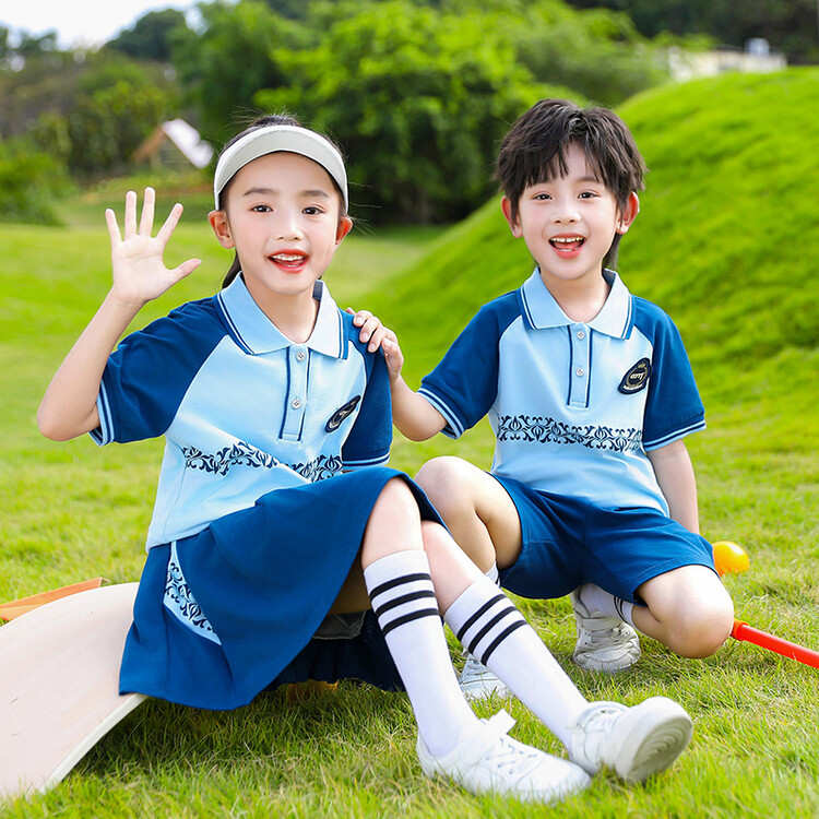 幼儿园园服六一节表演纯棉短袖大班毕业照班服小学生校服夏季套装