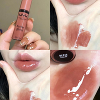 nyx唇釉blg16 14日杂奶茶唇釉镜面水光唇蜜17/47/51NYX黄油唇釉