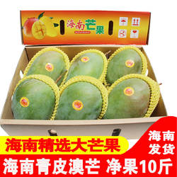 10斤海南三亚青皮大芒果 青皮澳芒  当季新鲜特大水果整箱芒果
