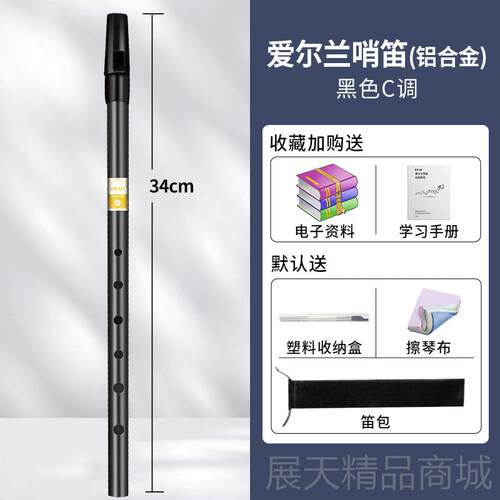正品爱尔兰哨笛初入门金属笛子6C调D调高低音直笛竖孔学笛乐者器