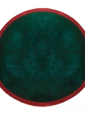 正品周末派绿色奢轻风地毯现简约圆s形地垫in厅卧室床边客书桌高