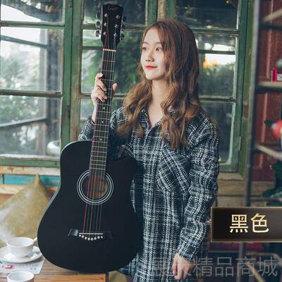 正品木吉他初学者3寸41寸民谣入单板男女学乐生新手门练习8成人吉