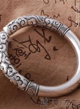 正品齐天大情圣足紧箍咒9侣定海神针纯银如意金箍棒手镯99银手工