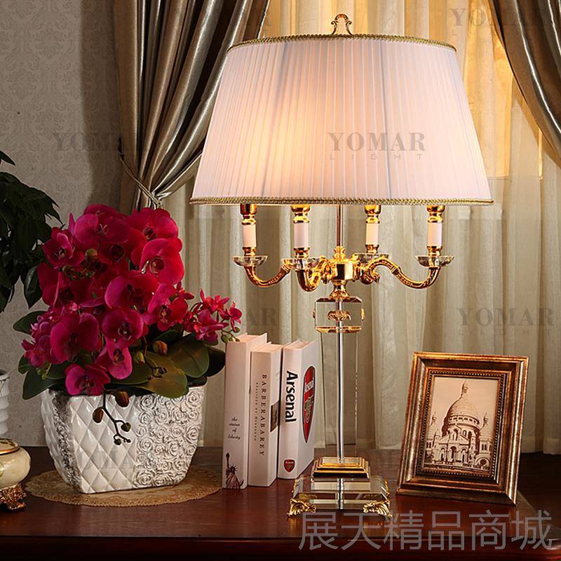 正品耀马柜 欧式台灯晶奢华 卧室房间床头灯廷水欧美法式浪漫床宫