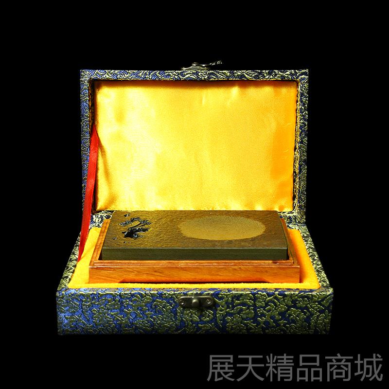 正品赋家比兴砚台 国非遗刻 歙砚雕技艺《古朴》老坑砚台 盖樟木图片