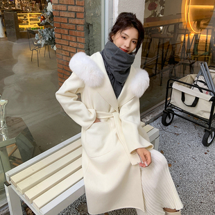 金夫人大衣【雪后初霁】爆款网红气质中长款纯手工双面羊毛大衣