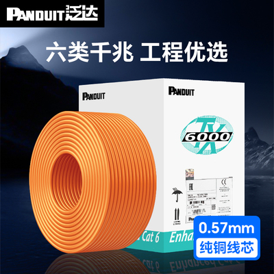 泛达六类网线 线家用cat6千兆非屏蔽带骨架工程级高速网路线 线10