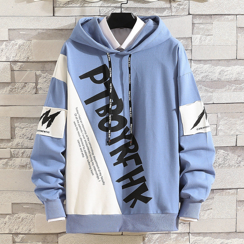 秋款韩版字母PTBOYRFHK带帽卫衣运动休闲上衣卫衣218-8W821-P45,男装卫衣,星座218-8