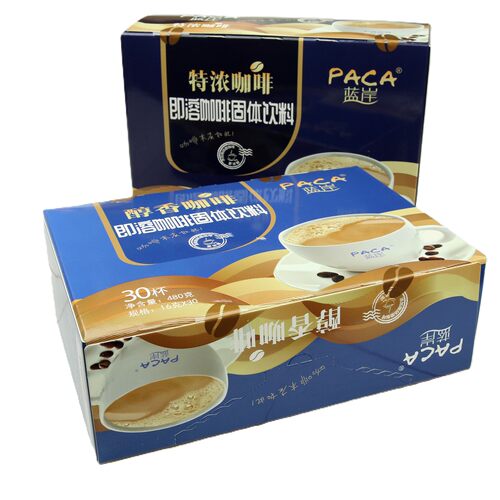 【2盒】PACA蓝岸 特浓咖啡480g+醇香咖啡480g 速溶三合一咖啡粉