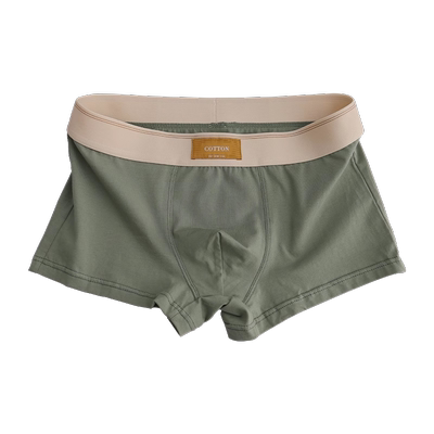 简约男士纯棉运动透气平角内裤