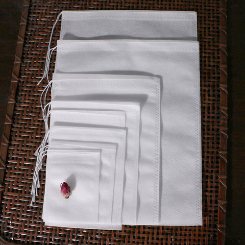 茶叶袋子小包装一次性袋泡茶纱布带茶末咖啡耳挂式过滤袋抽绳款