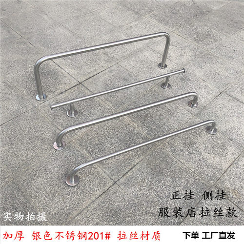 服装店不锈钢拉丝上墙正侧挂货架