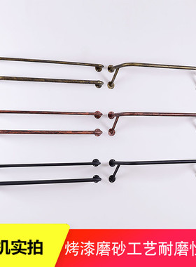 服装店铁艺圆管展示架上墙壁挂式简约陈列架U形黑色侧挂架 上墙架