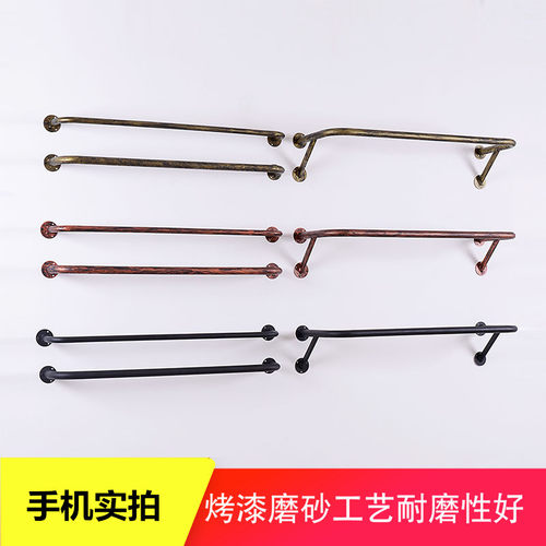 铁艺圆管黑色上墙简约陈列展示架