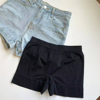 不卷边安全裤26cm短款锦纶无缝自带内裆二合一设计中低腰防走光夏