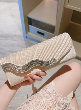 潮牌韩版手拿晚宴包旗袍的包包名媛高档手包时尚信封包KTV公主包