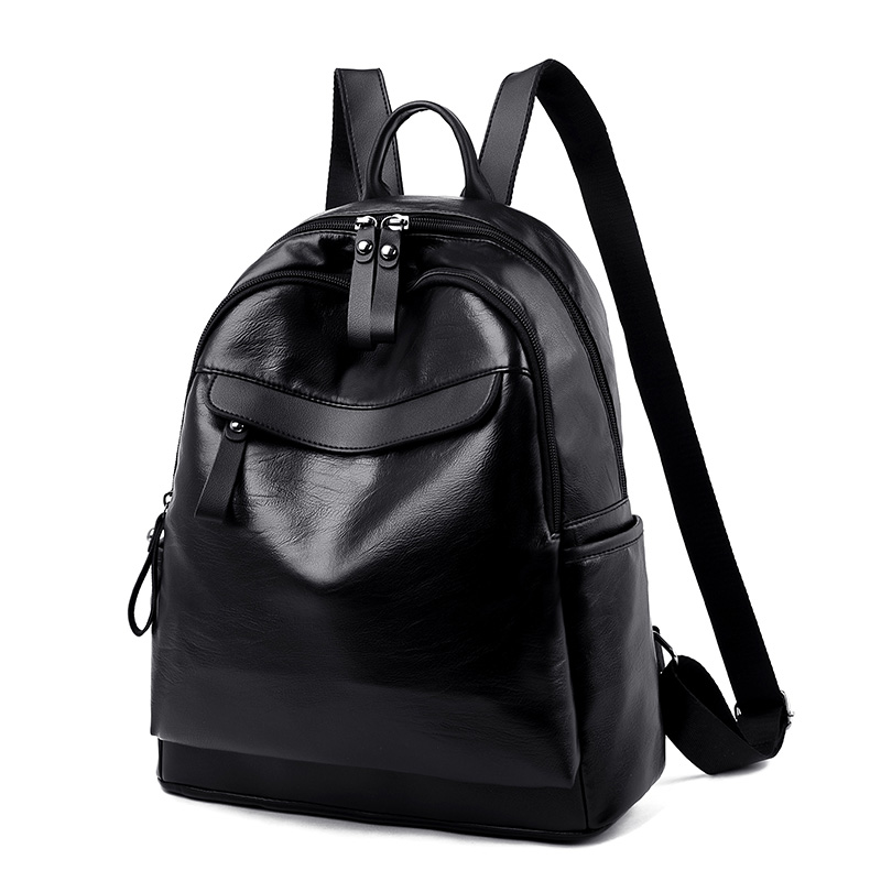 潮牌韩版双肩包包女新款百搭女士休闲软皮小背包旅行书包手提斜挎