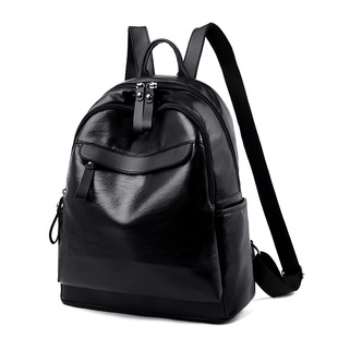 潮牌韩版双肩包包女新款百搭女士休闲软皮小背包旅行书包手提斜挎