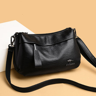 潮牌韩版真皮包包斜挎包妈妈包新款大容量中年包女头层牛皮软皮包