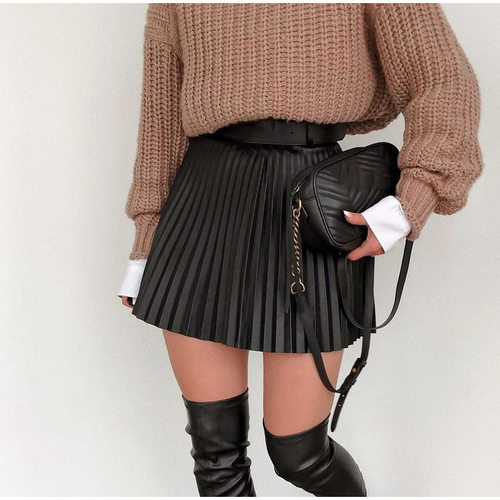 Women's fashion casual women's pleated sexy short skirt 短裙