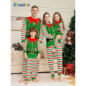 Snowflake Sets Plaid Deer Christmas Family Printed Homewear