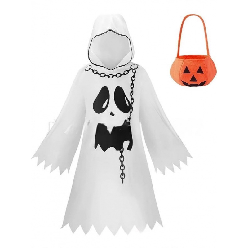 White Ghost Cloak Cosplay Theme Party Dress Up Costume