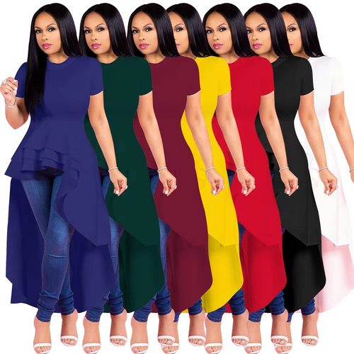 women fashion evening gown irregular ruffle hem skirt dress