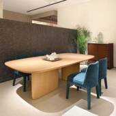 中古设计师款 长方形实木餐桌现代简约侘寂风白蜡木极简高级感饭桌