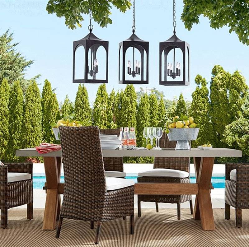 美式实木水泥灰复古餐桌诧寂风轻奢长桌原木餐台法式乡村家用饭桌