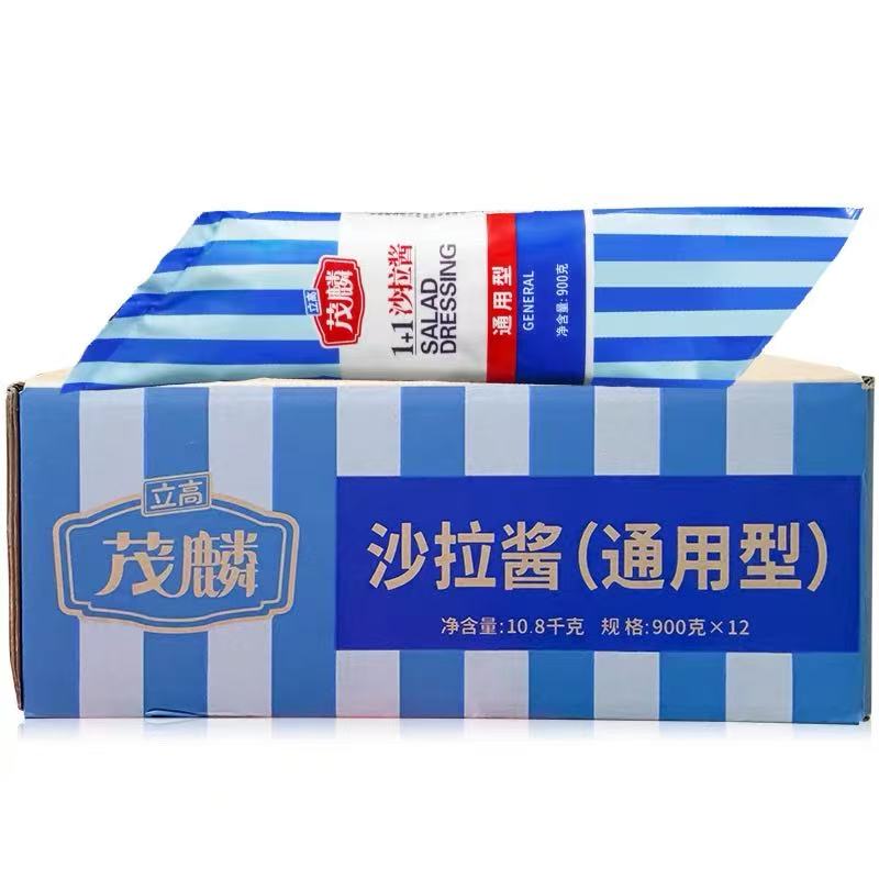 美煌茂麟沙拉酱1+1通用型可烘烤面包汉堡寿司披萨色拉酱900g*12包