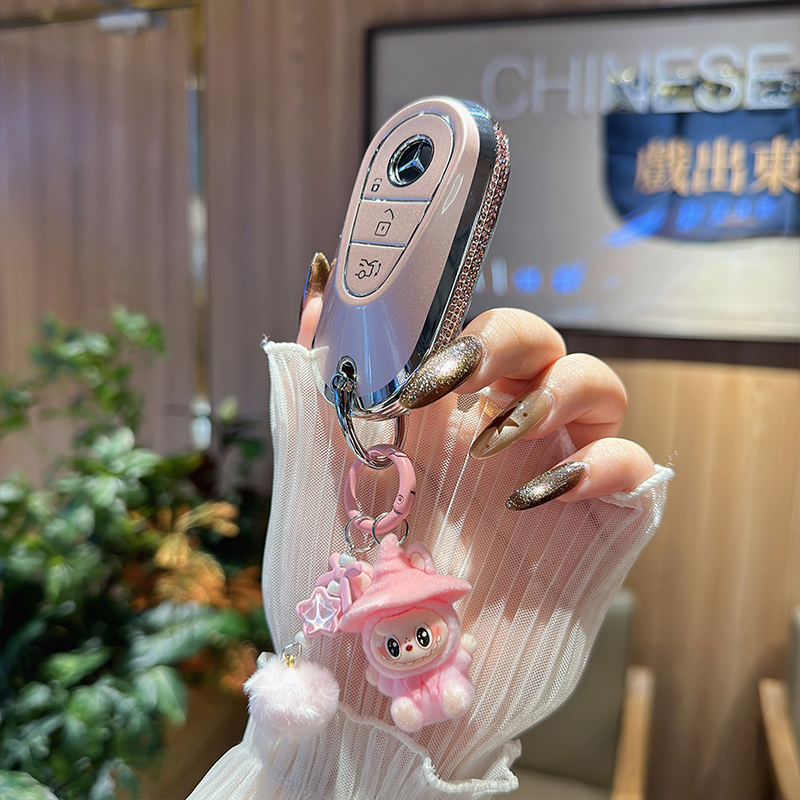 适用奔驰新e300l钥匙套c260l包c200glb车a200ls级glc260gle350gla