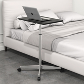 可移动升降笔记本电脑桌站立式 工作台家用床边办公直播带轮书桌子