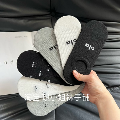 alo夏季薄款不掉跟隐形船袜