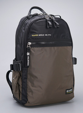 volunteer新款男士包袋双肩防水牛津布休闲背包通勤男包简约纯色