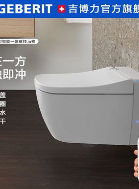 geberit吉博力spina滨娜智能壁挂马桶水电隐藏坐便器自动冲水开盖