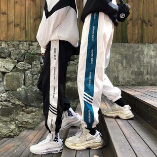 春夏季帅气嘻哈裤子女韩版学生宽松运动裤显瘦新款休闲百搭超火